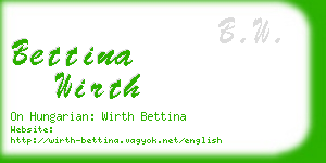 bettina wirth business card